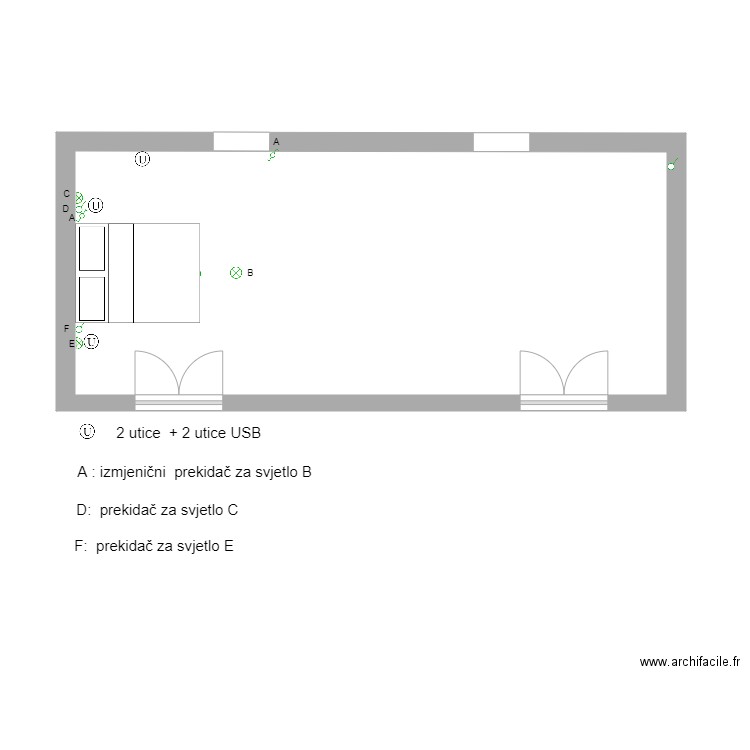 Jug-Zapad-e-1. Plan de 1 pièce et 37 m2