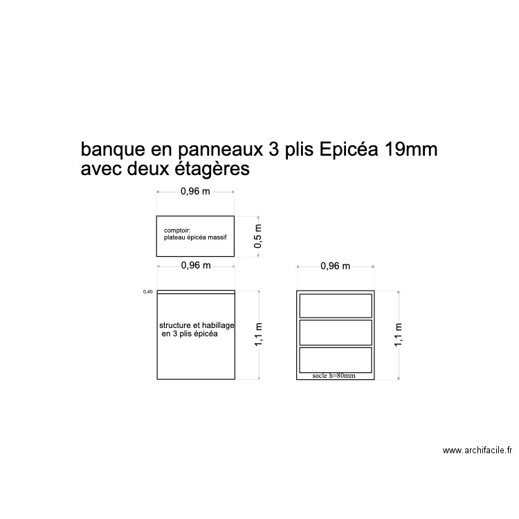 E.H.Banque pour rdc R.H.. Plan de 0 pièce et 0 m2