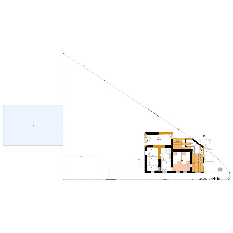 2023 04 TEST 0 RENO OSB 625 x 2500 placher/plafond. Plan de 1 pièce et 26 m2