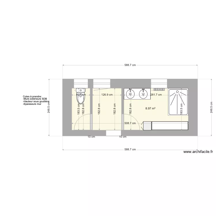 Bloc salle de bain étude. Plan de Bloc salle de bain étude. Plan de