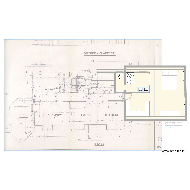 GISTELINCK Plan situation projetée 02/10/2023. Plan de 2 pièces et 216 m2