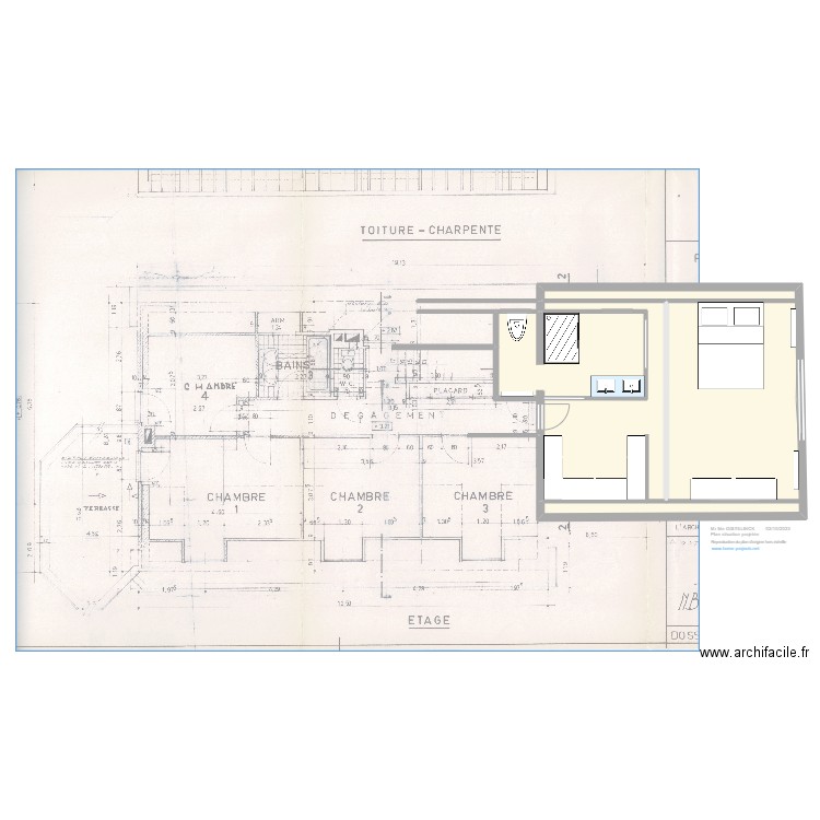 GISTELINCK Plan situation projetée 02/10/2023. Plan de 0 pièce et 0 m2