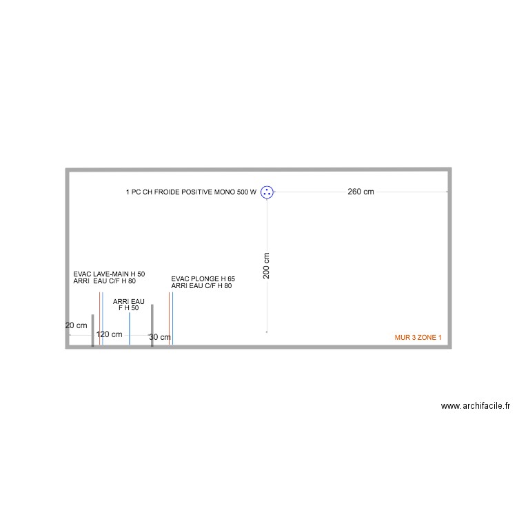 MUR 3 ZONE 1. Plan de 0 pièce et 0 m2