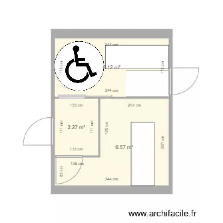 Box cabinet m&eacute;dical. Plan de 