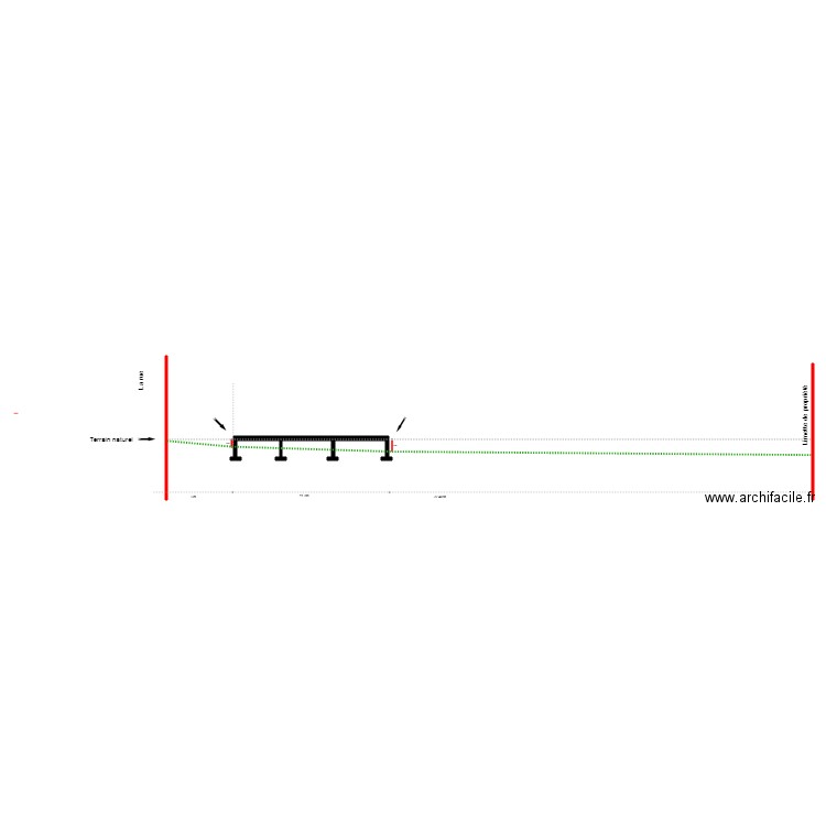 coupe terrain de face 2. Plan de 0 pièce et 0 m2