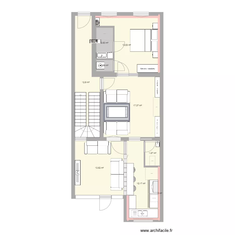 PLAN MOBILIER RDC 2 SALONS 41 REU DE LAMBRES DOUAI. Plan de 