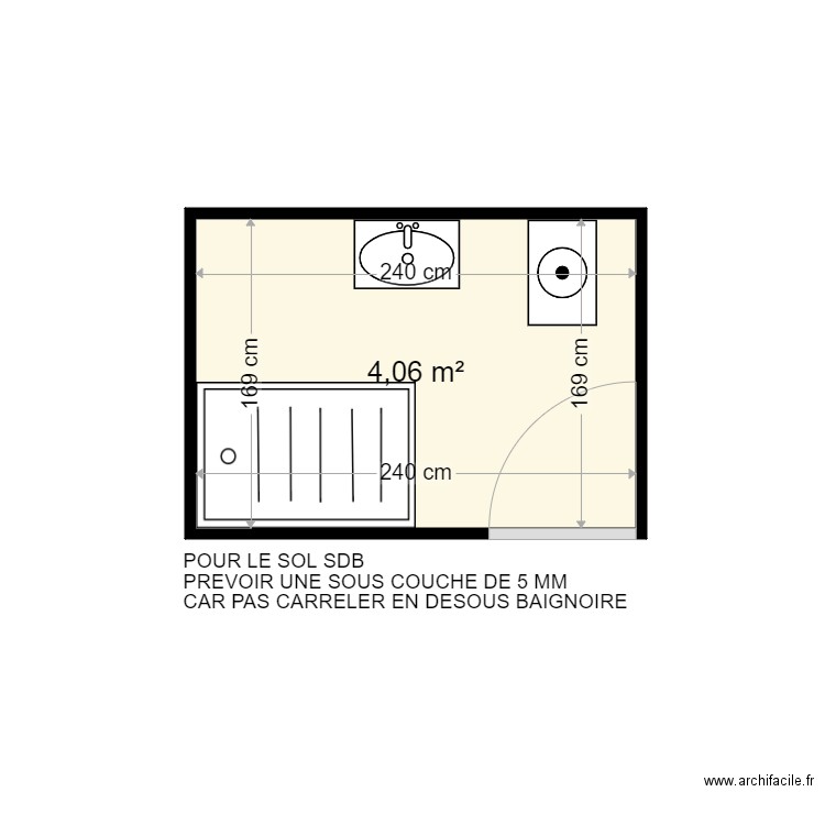 DULARY NICOLE . Plan de 1 pièce et 4 m2