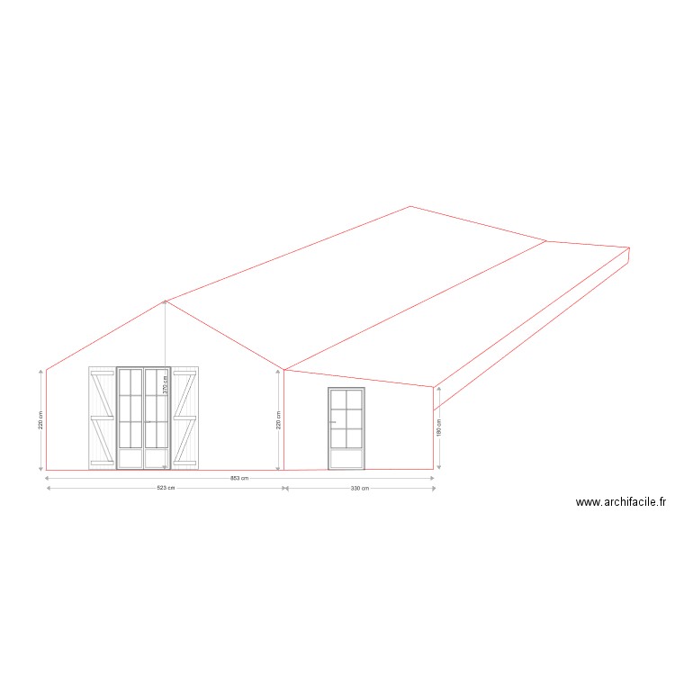 Façade sud2. Plan de 0 pièce et 0 m2