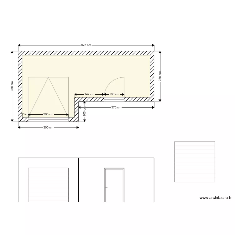 Abri de jardin vue 1. Plan de 