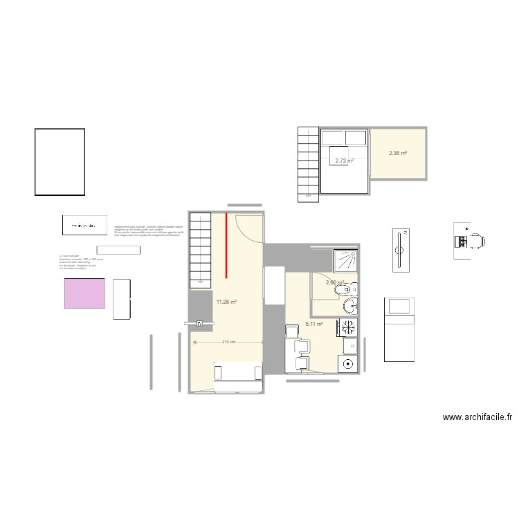 studio ferrandiere v4. Plan de 0 pièce et 0 m2