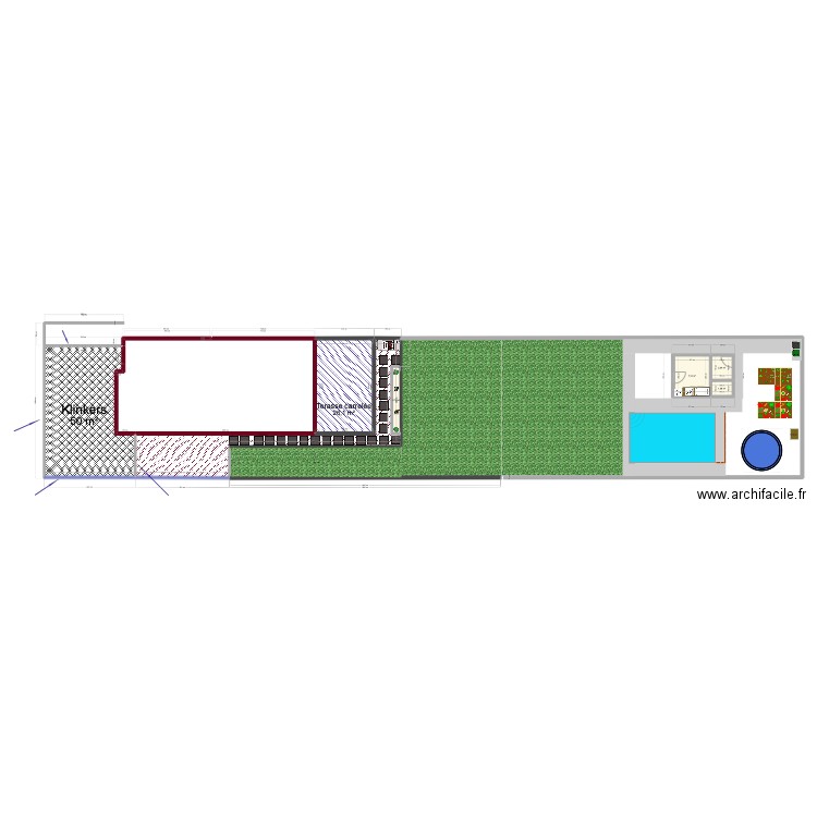 Parking. Plan de 7 pièces et 128 m2