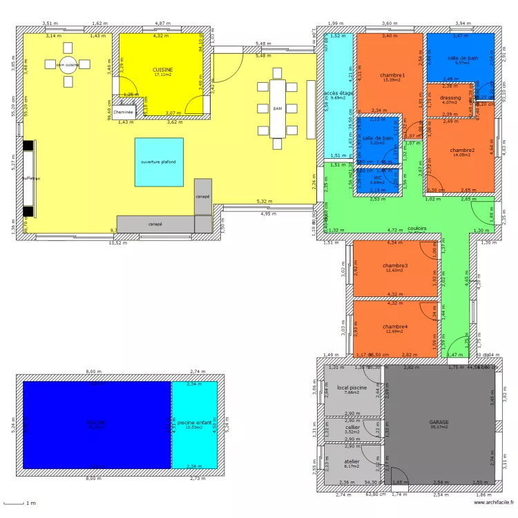 maison contemporaine 1. Plan de maison contemporaine 1. Plan de