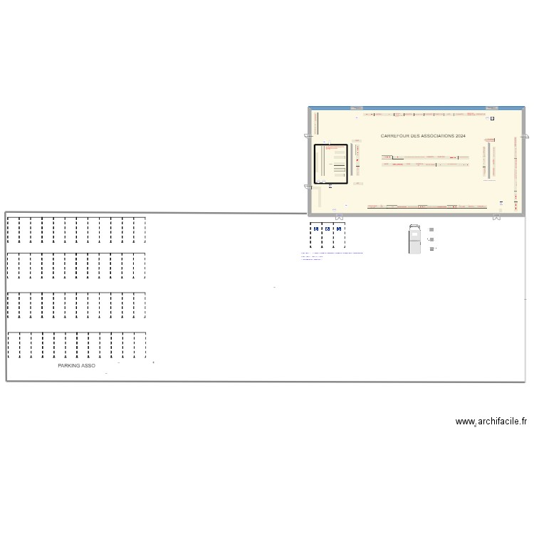 PLAN CARREFOUR DES ASSOCIATIONS 2023 NOMINOE. Plan de 2 pièces et 942 m2