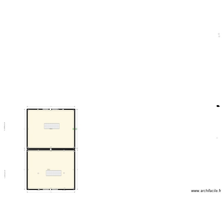 PLACOT. Plan de 2 pièces et 212 m2