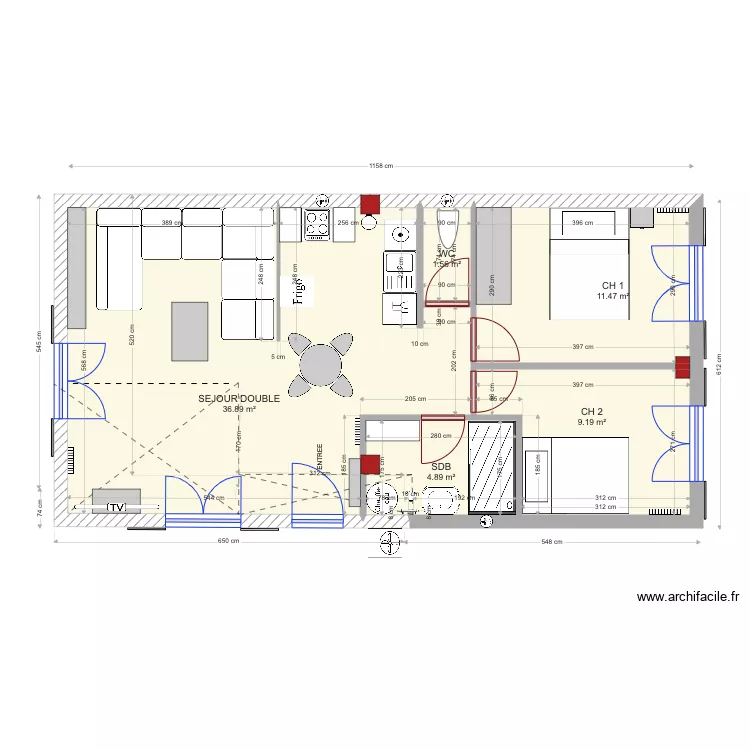 BERLIOZ 62 M2. Plan de 