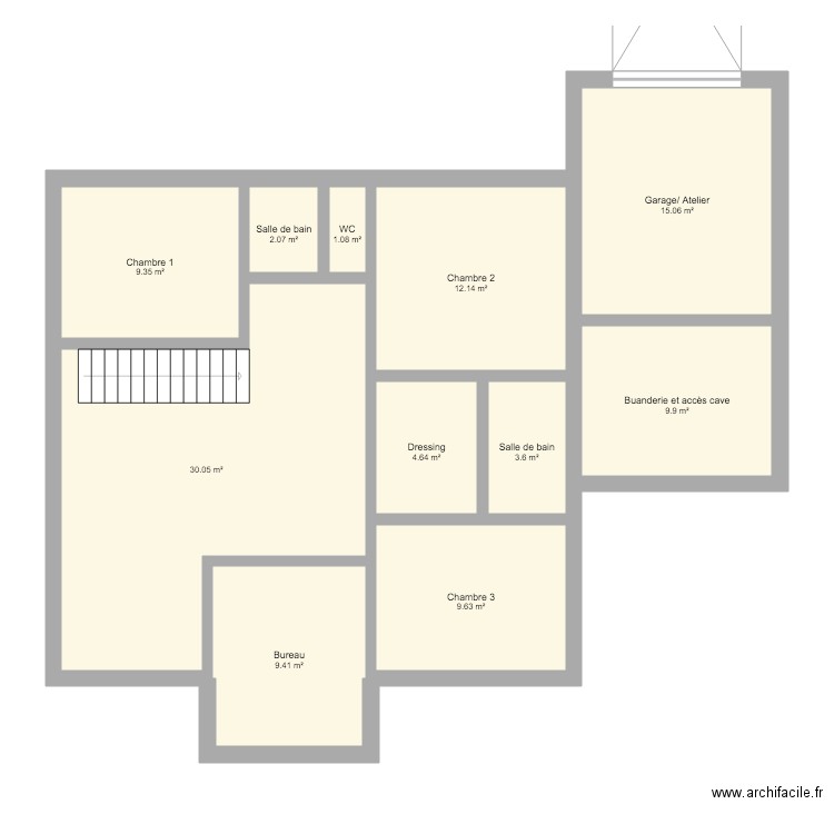 Plan maison 1er Etage V1. Plan de 0 pièce et 0 m2