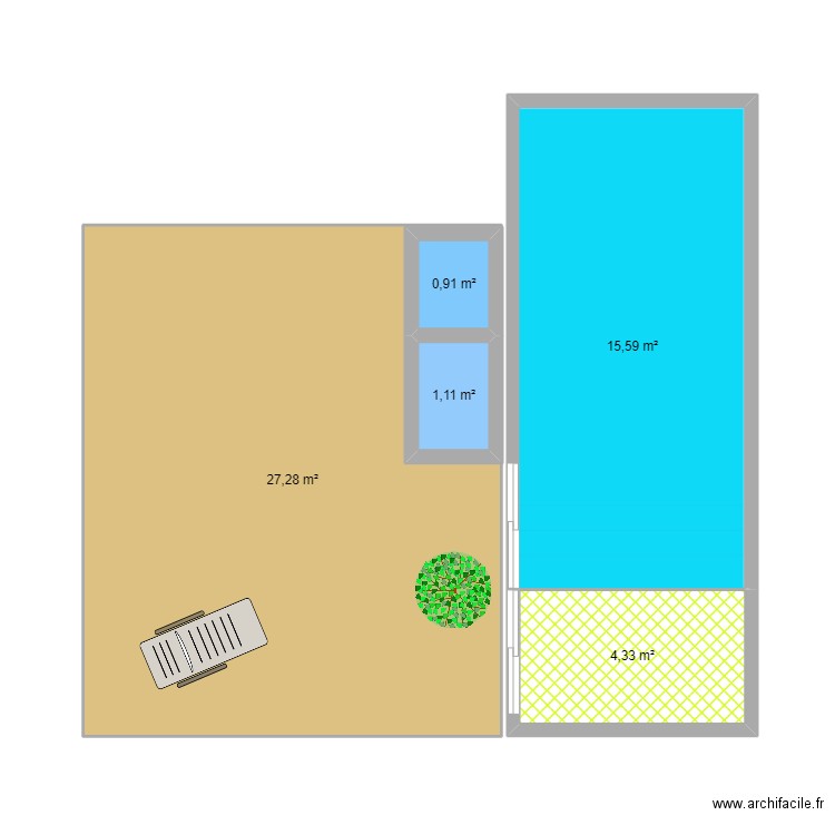 piscine. Plan de 0 pièce et 0 m2