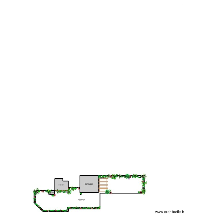 Plan existant Havet. Plan de 1 pièce et 5 m2