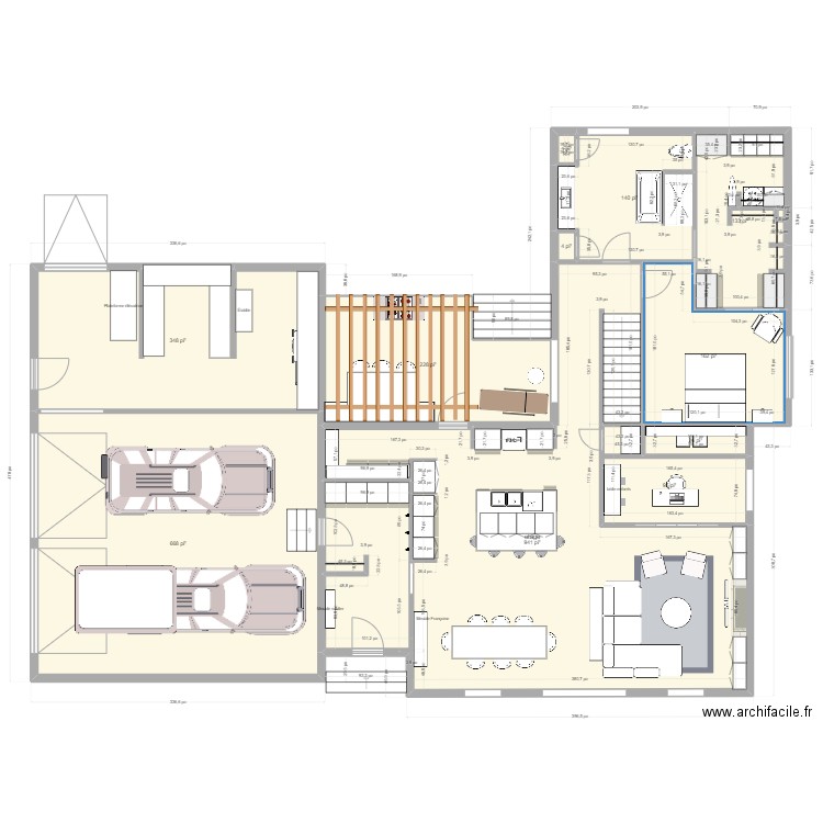 Version 6 garage sur le côté. Plan de 0 pièce et 0 m2