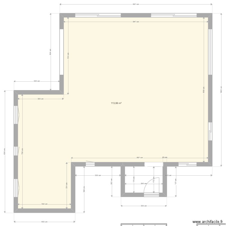 chalet. Plan de 1 pièce et 114 m2