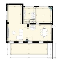 plan interieur apres travaux avec meubles baie cuisine