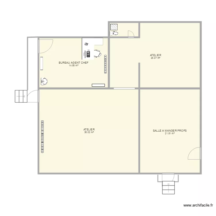 BUREAU ATELIER MAINTENANCE. Plan de 