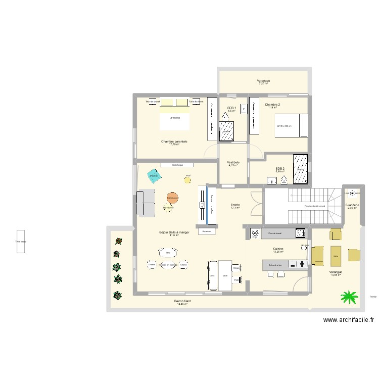 Appart. Plan de 0 pièce et 0 m2