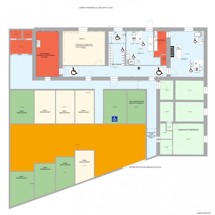 PLAN CABINET ACCESSIBILITE finale. Plan de 0 pièce et 0 m2