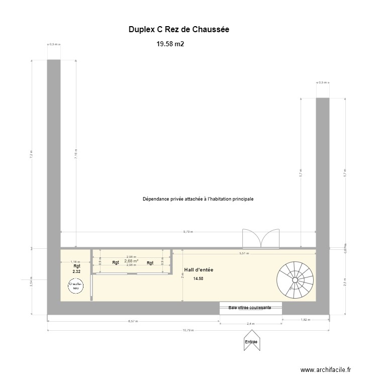 Duplex C Rez de Chaussée.. Plan de 0 pièce et 0 m2