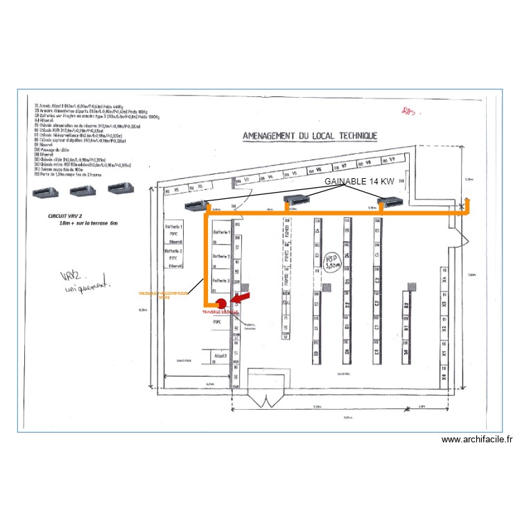 LOCAL TECH POSTE 4. Plan de 0 pièce et 0 m2