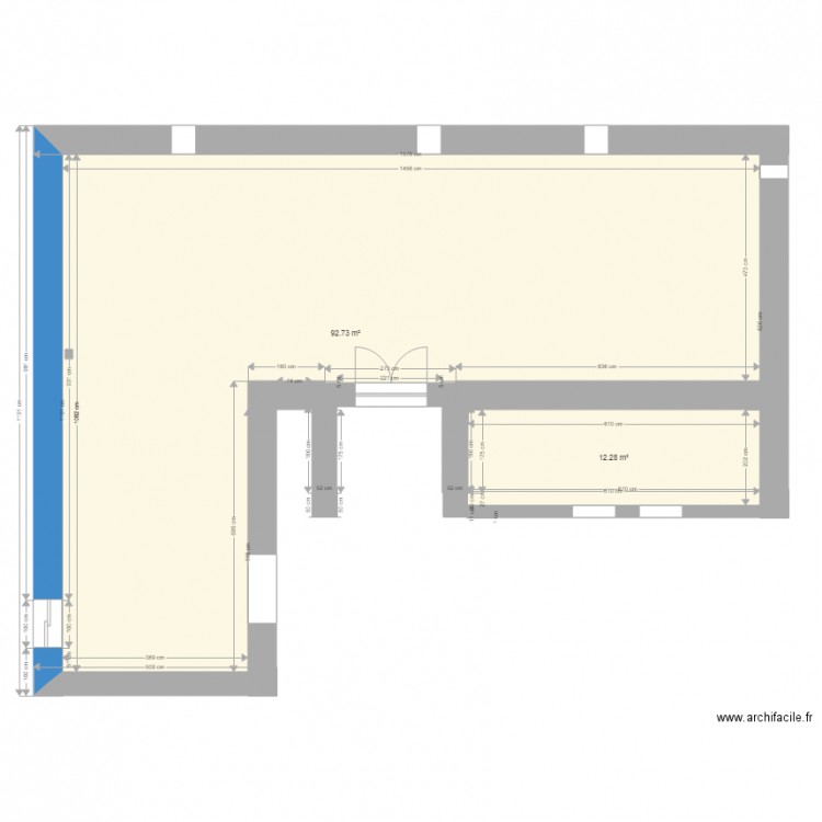 PROJET RDC avant travaux. Plan de 0 pièce et 0 m2