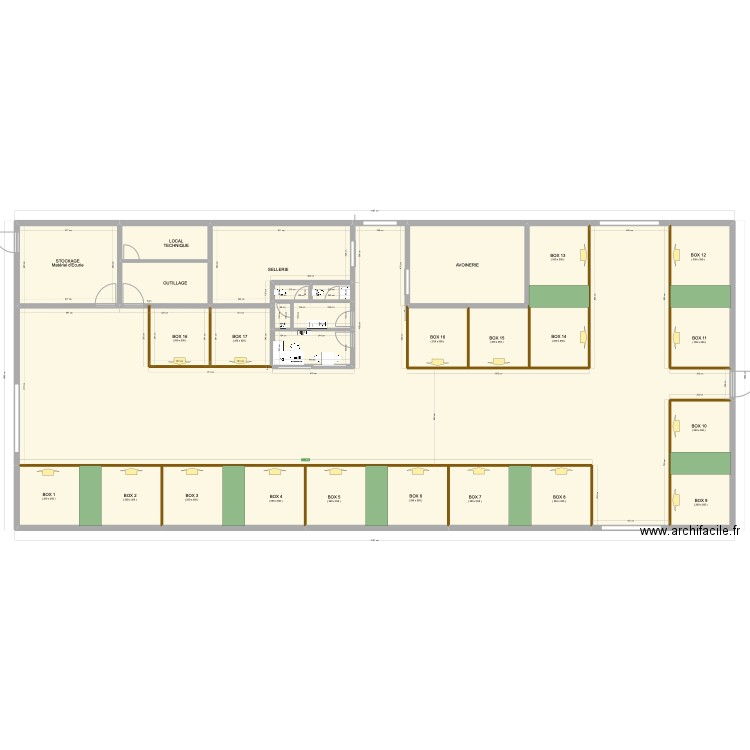 4BLZ(8) + bureau. Plan de 17 pièces et 707 m2