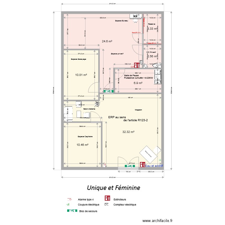 unique et féminine 6. Plan de 0 pièce et 0 m2