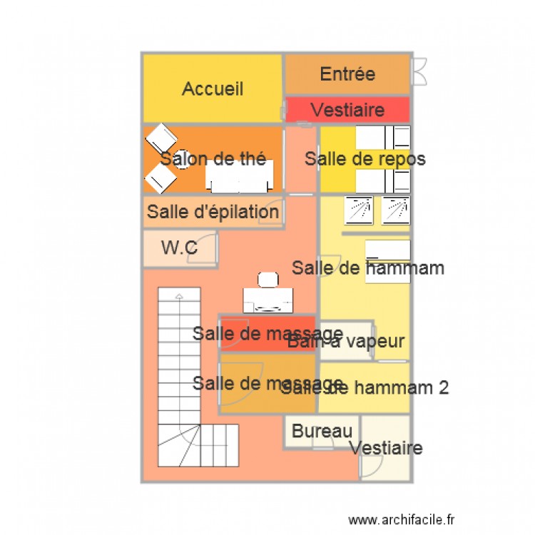 hammam. Plan de 0 pièce et 0 m2