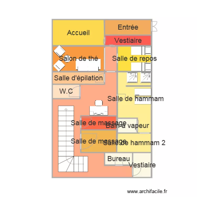 hammam. Plan de hammam. Plan de