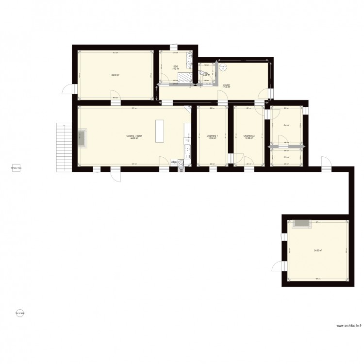 CAS 2. Plan de 0 pièce et 0 m2