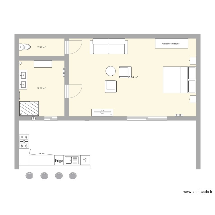 Extension V1. Plan de 0 pièce et 0 m2