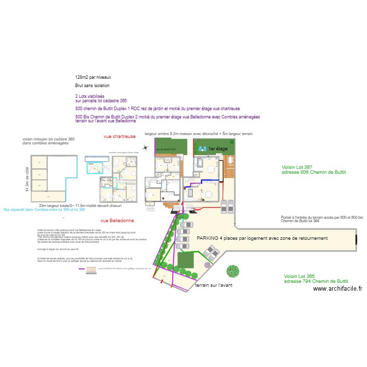 MAISON st ismier PLANS travaux 7 mars 2019 ok à valider bornage sans vis à vis 2. Plan de 0 pièce et 0 m2