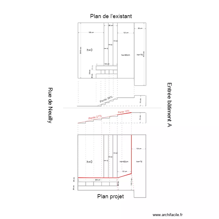 Batiment A. Plan de 