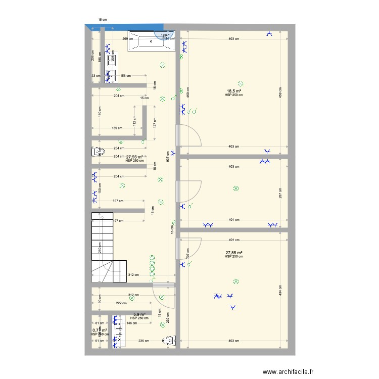 nath agnes. Plan de 5 pièces et 81 m2