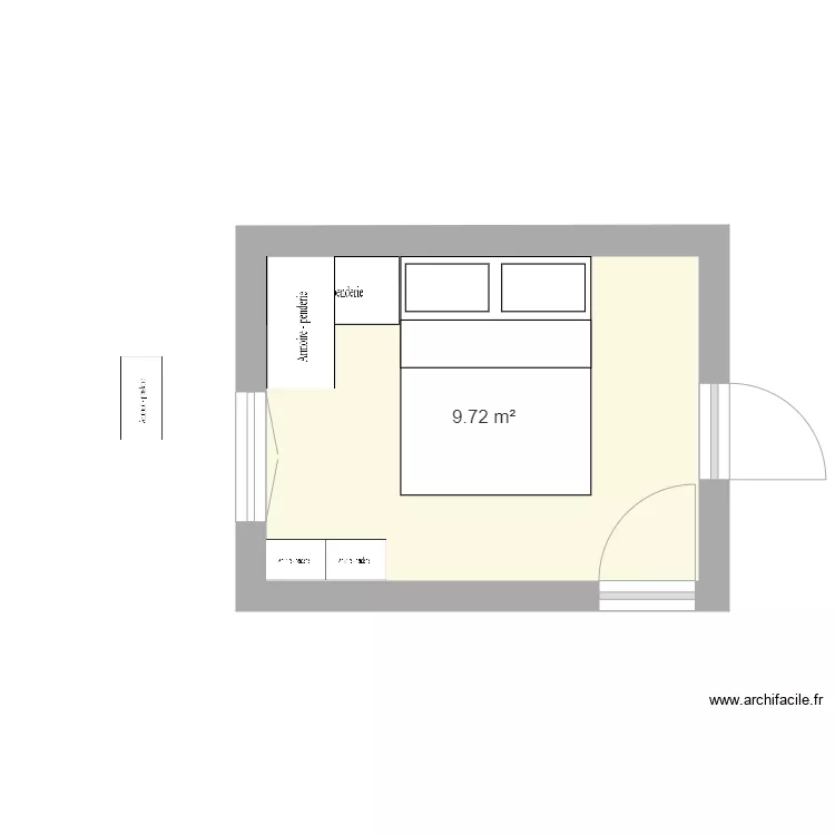 chambre caroline 2. Plan de 