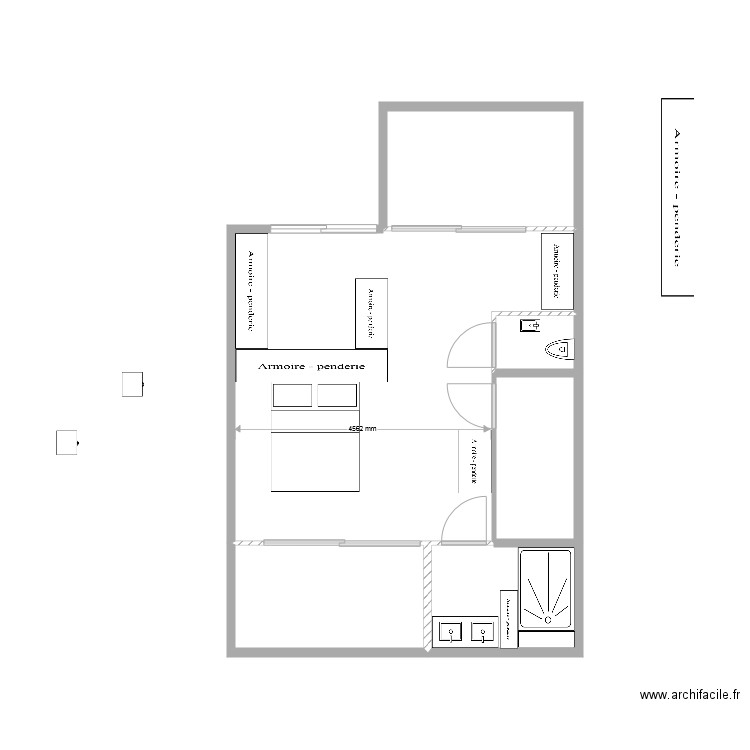 aménagement toiture nad. Plan de 6 pièces et 51 m2