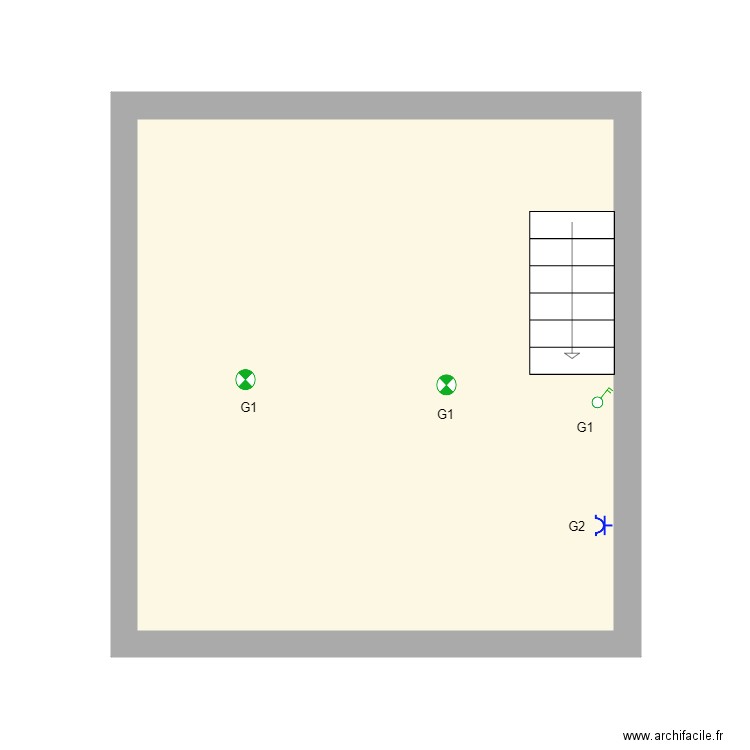 raphaelle cave. Plan de 1 pièce et 22 m2