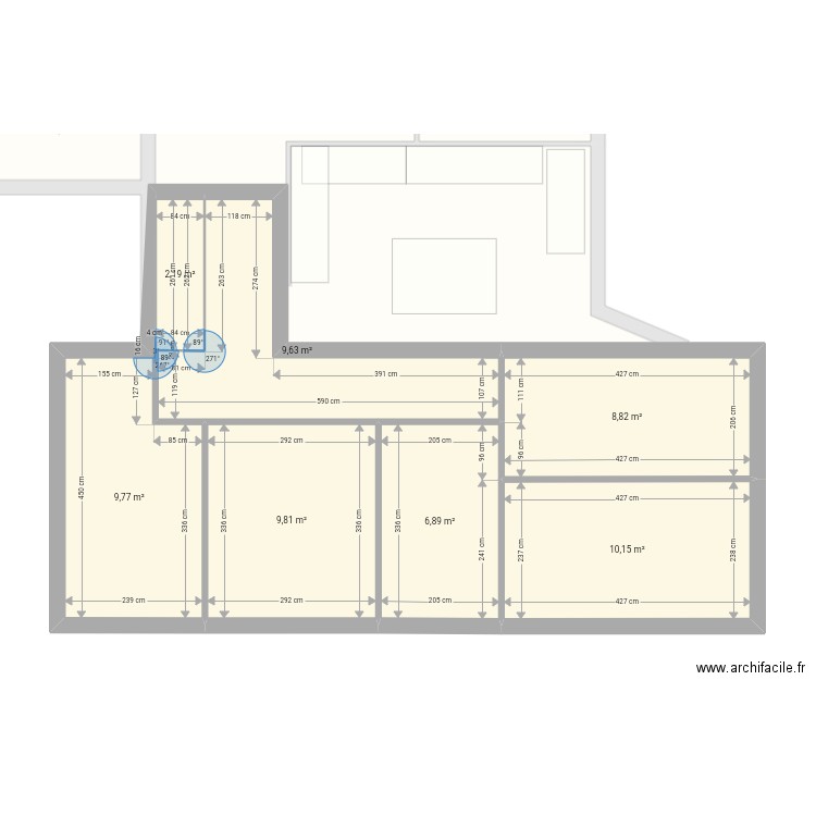 Juillet4. Plan de 12 pièces et 139 m2