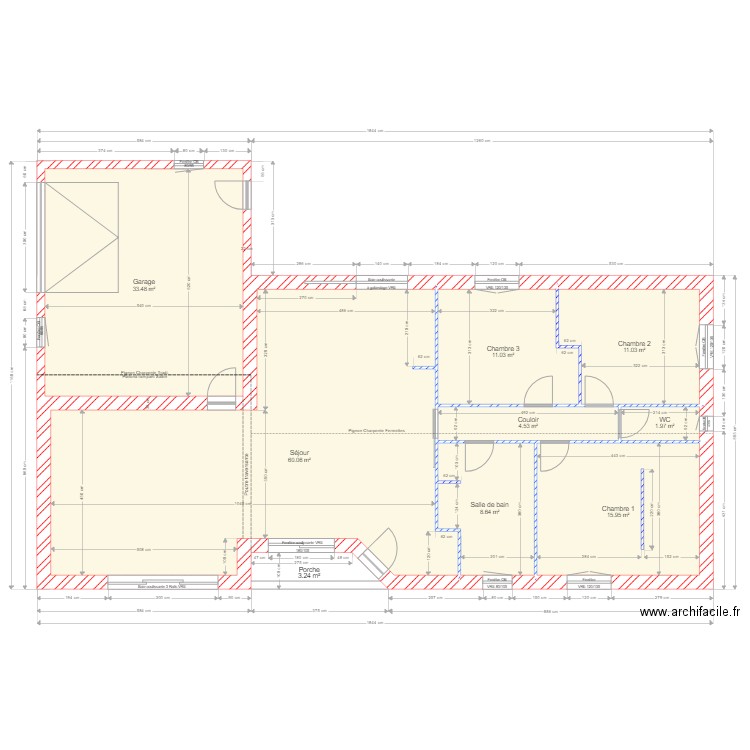 Maison David Mélanie Sans meubles. Plan de 0 pièce et 0 m2
