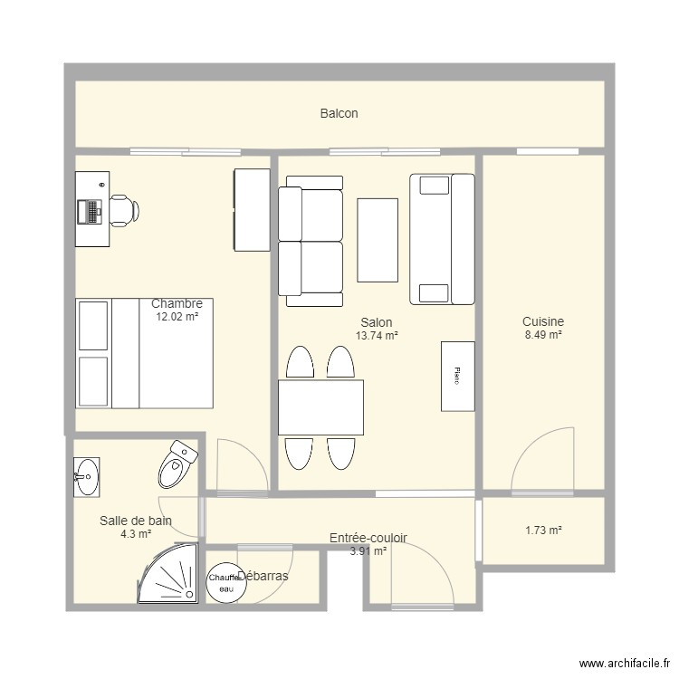 Plan appart Paris. Plan de 0 pièce et 0 m2