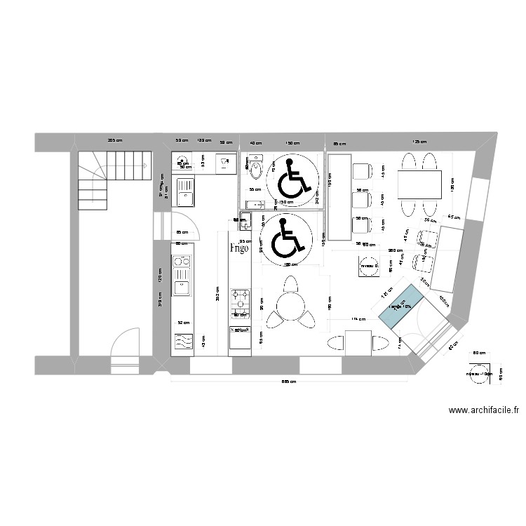 LE PANIER D OR . Plan de 2 pièces et 46 m2