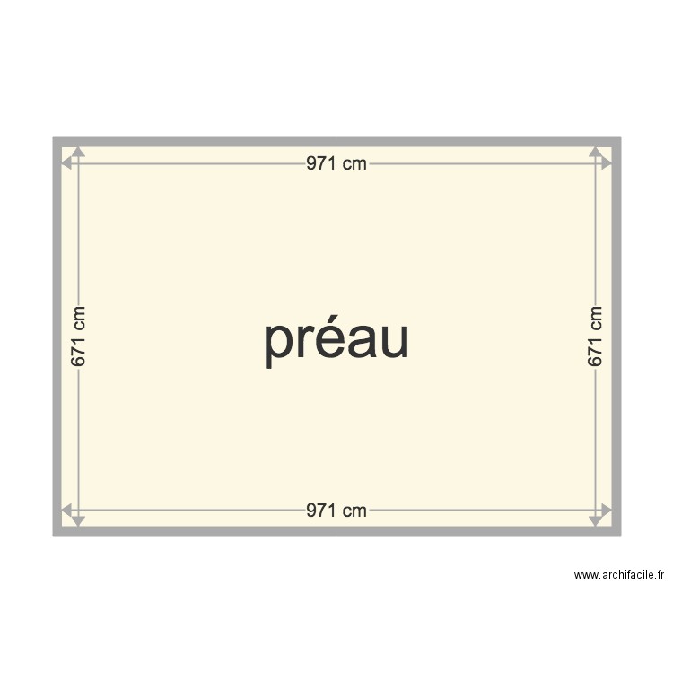 préau. Plan de 0 pièce et 0 m2