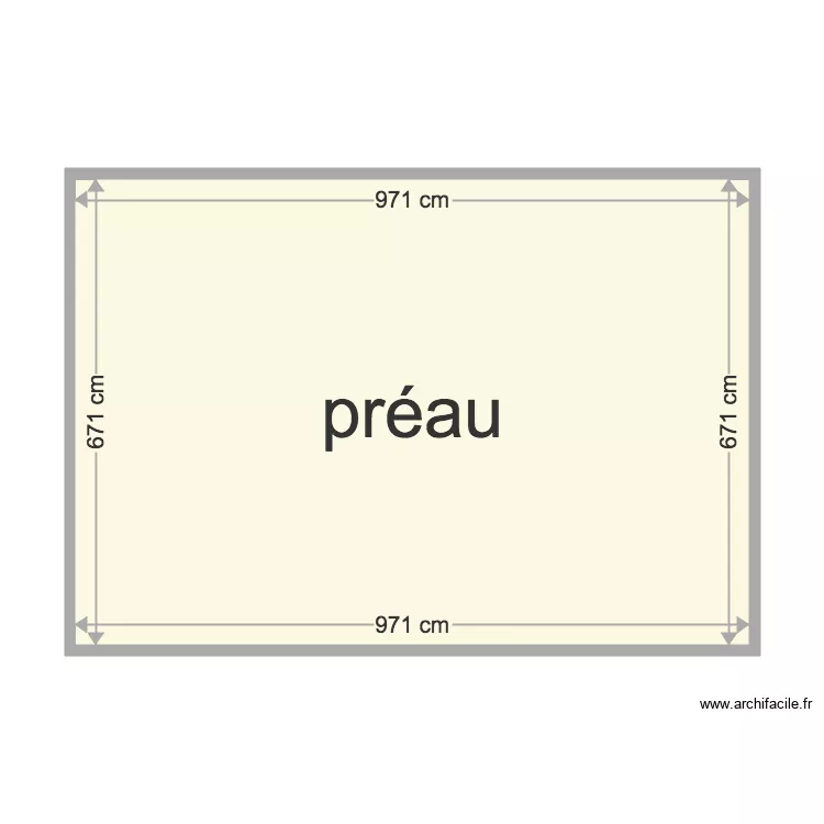 préau. Plan de préau. Plan de