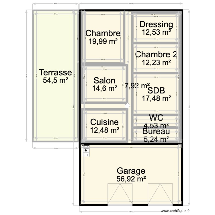 PROJET MAISON CUVIER. Plan de 11 pièces et 315 m2